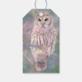 Barred Owl Pastel Digitales Ölgemälde Geschenkanhänger (Vorderseite)