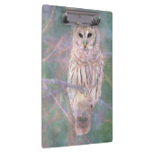 Barred Owl Pastel Digitales Ölgemälde Klemmbrett (Rechts)