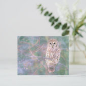 Barred Owl Pastel Digitales Ölgemälde Postkarte (Stehend Vorderseite)