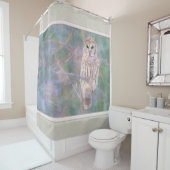 Barred Owl Pastelllackierung Duschvorhang (Beispiel)