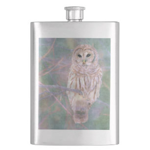 Barred Owl Pastelllackierung Flachmann