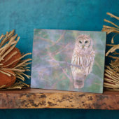 Barred Owl Pastelllackierung Fotoplatte (Seite)