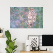 Barred Owl Pastelllackierung Poster (Heimbüro)