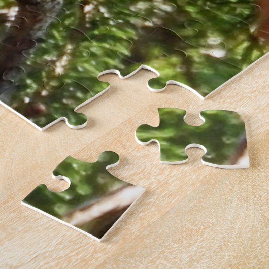 Barred Owl schläft in Evergreen Tree Jigsaw Puzzle (Seite)