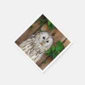 Barred Owl Serviette (Ecke)