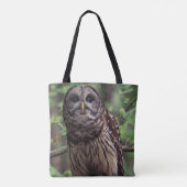 Barred Owl Totbeutel Tasche (Rückseite)