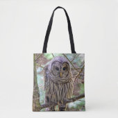 Barred Owl Totbeutel Tasche (Vorderseite)