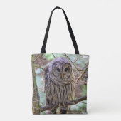 Barred Owl Totbeutel Tasche (Rückseite)