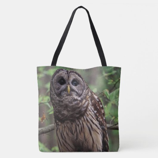 Barred Owl Totbeutel Tasche (Rückseite)