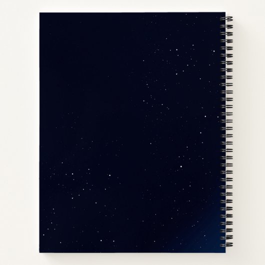 Barred Owl und Crescent Moon in Starry Sky Notizblock (Rückseite)