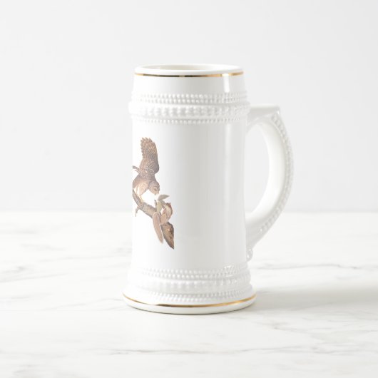 Barred Owl und Happy Squirrel Audubon Art Bierglas (VorderseiteRechts)