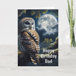 Barred Owl und Moon Vater Geburtstag Karte