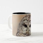 Barred Owl Zweifarbige Tasse (Vorderseite Links)