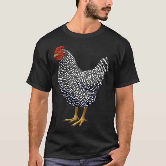 Barred Plymouth Rock Hen Chicken T-Shirt (Vorderseite)