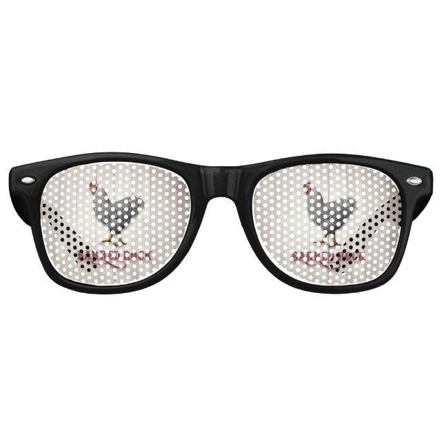 Barred Rock Chicken Partybrille (Vorderseite)