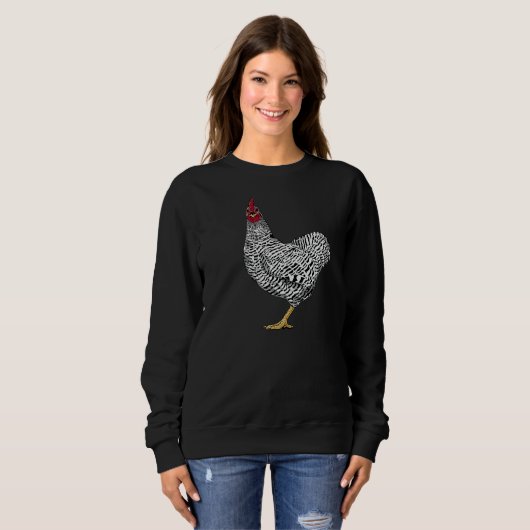 Barred Rock Chicken Sweatshirt (Vorne ganz)