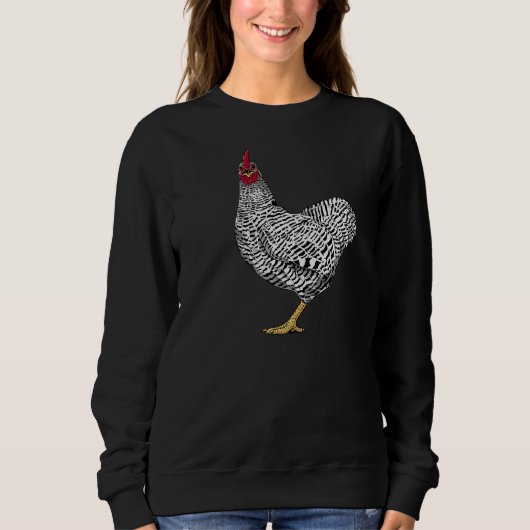 Barred Rock Chicken Sweatshirt (Vorderseite)