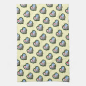 Barred Rock Chicken Wreath Weihnachten Geschirrtuch (Vertikal)