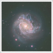Barred Spiral Galaxy Messier 83.2 Aufkleber (Vorderseite)