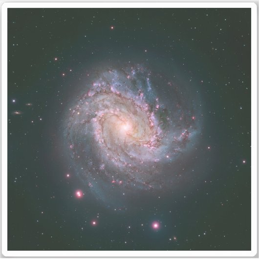 Barred Spiral Galaxy Messier 83.2 Aufkleber (Vorderseite)