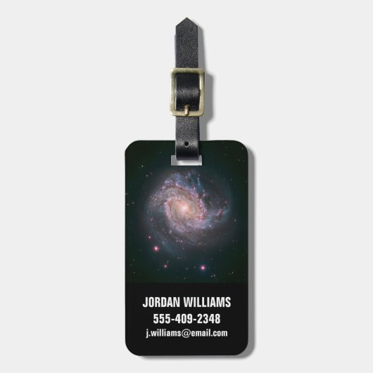 Barred Spiral Galaxy Messier 83.2 Gepäckanhänger (Vorderseite vertikal)