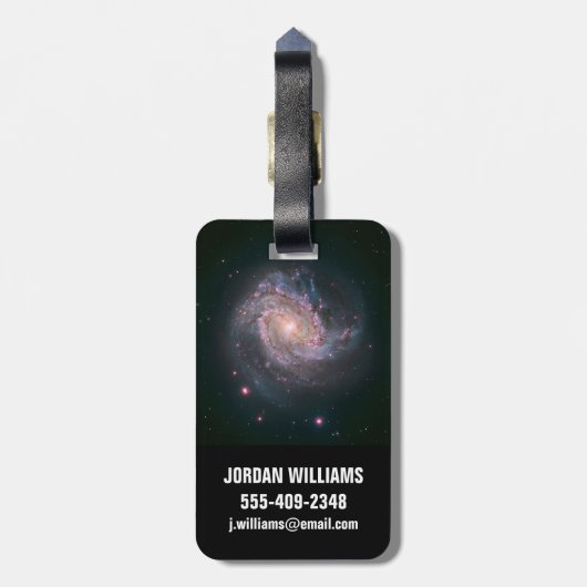 Barred Spiral Galaxy Messier 83.2 Gepäckanhänger (Rückseite vertikal)