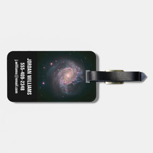 Barred Spiral Galaxy Messier 83.2 Gepäckanhänger (Rückseite horizontal)