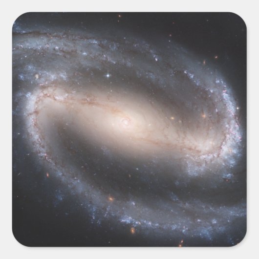 Barred Spiral Galaxy NGC 1300 Quadratischer Aufkleber (Vorderseite)