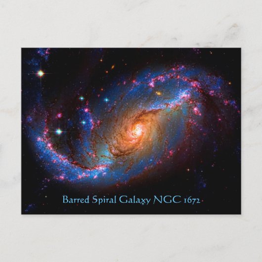 Barred Spiral Galaxy NGC 1672 Postkarte (Vorderseite)