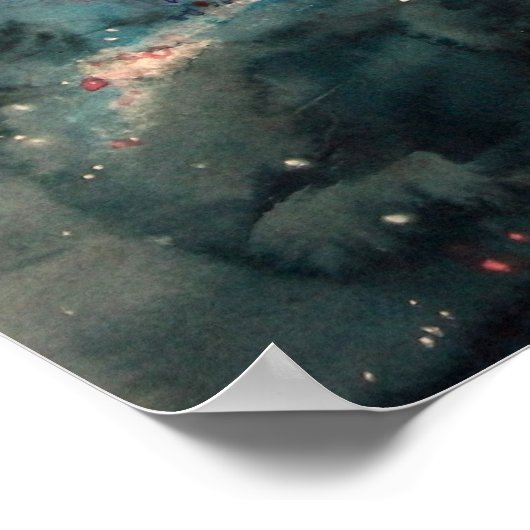 Barred Spiral Galaxy Poster (Ecke)