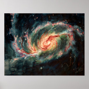 Barred Spiral Galaxy Poster