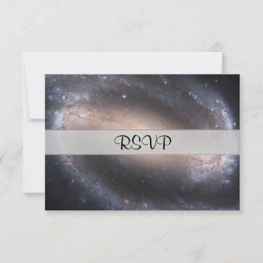Barred Spiral Galaxy RSVP Karte (Vorderseite)