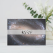 Barred Spiral Galaxy RSVP Karte (Stehend Vorderseite)