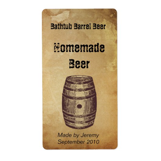 Barrel Beer Label (Vorne)