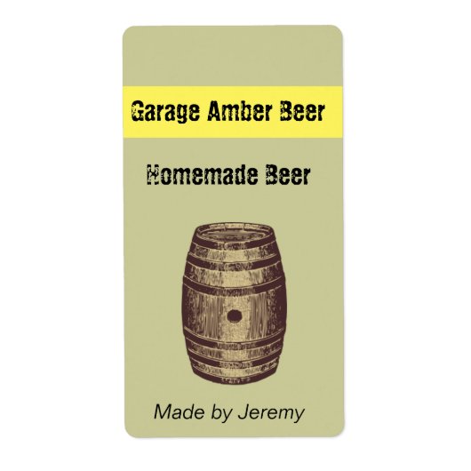Barrel Beer Label (Vorne)