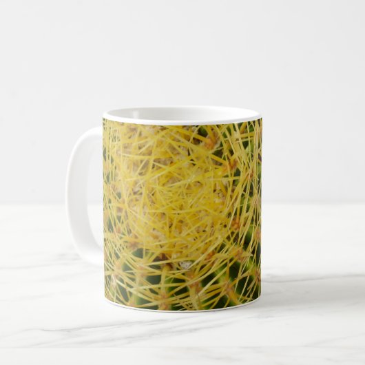 Barrel Cactus Closeup Abstrakt Naturefotografie Kaffeetasse (Vorderseite Links)