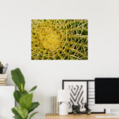 Barrel Cactus Closeup Abstrakt Naturefotografie Poster (Heimbüro)