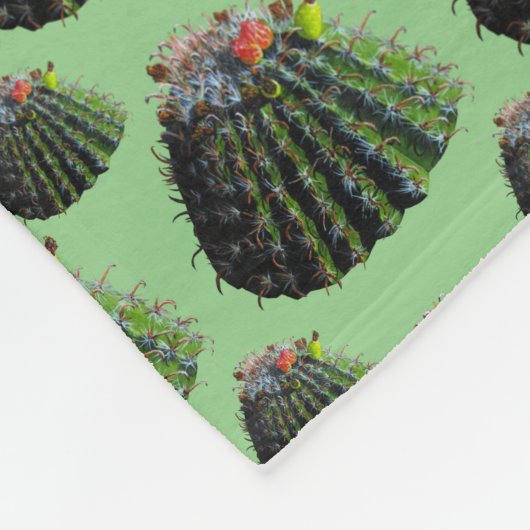 Barrel Cactus Fleece Blanket (Ecke)