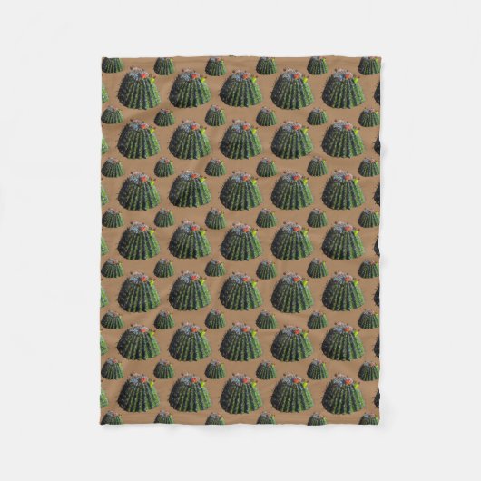 Barrel Cactus Fleece Blanket (Vorderseite)