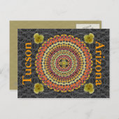 Barrel Cactus Mandala 2 als Postkarte (Vorne/Hinten)