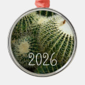 Barrel Cactus Ornament Aus Metall (Vorne)