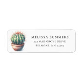 Barrel Cactus return Address Label (Vorne)