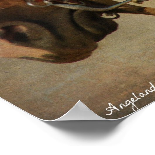 Barrel Race Pferd Poster (Ecke)