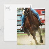 Barrel Race Pferd Postkarte (Vorne/Hinten)