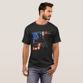 Barrel Racer American Flag Patriotic Rodeo Barrel  T-Shirt (Vorne ganz)