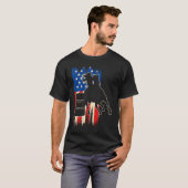 Barrel Racer American Flag Patriotic Rodeo Barrel  T-Shirt (Vorne ganz)