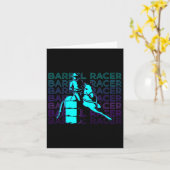 Barrel Racer Barrel Racing Racing Reitsport Fass Karte (Gelbe Blume)