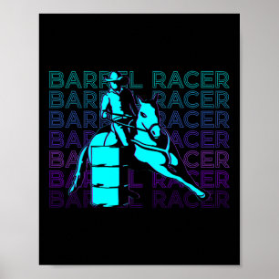 Barrel Racer Barrel Racing Racing Reitsport Fass Poster