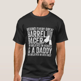 Barrel Racer Daddy Vater Vater Barrel Racing T-Shirt