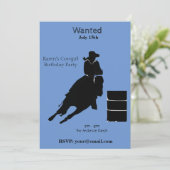 Barrel Racer Einladung (Stehend Vorderseite)